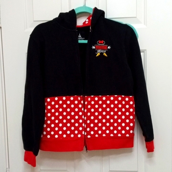 Disney/Kids/Minnie Mouse Hoodie/Color Black and Red/Size:XL - Picture 2 of 11